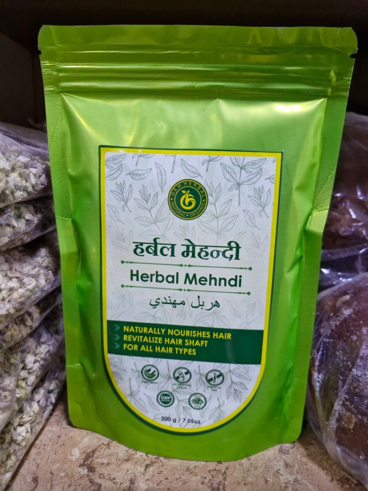 Herbal Ayurvedic Mehendi Henna Powder - 200 g | Natural Hair Colour | Free Shipp