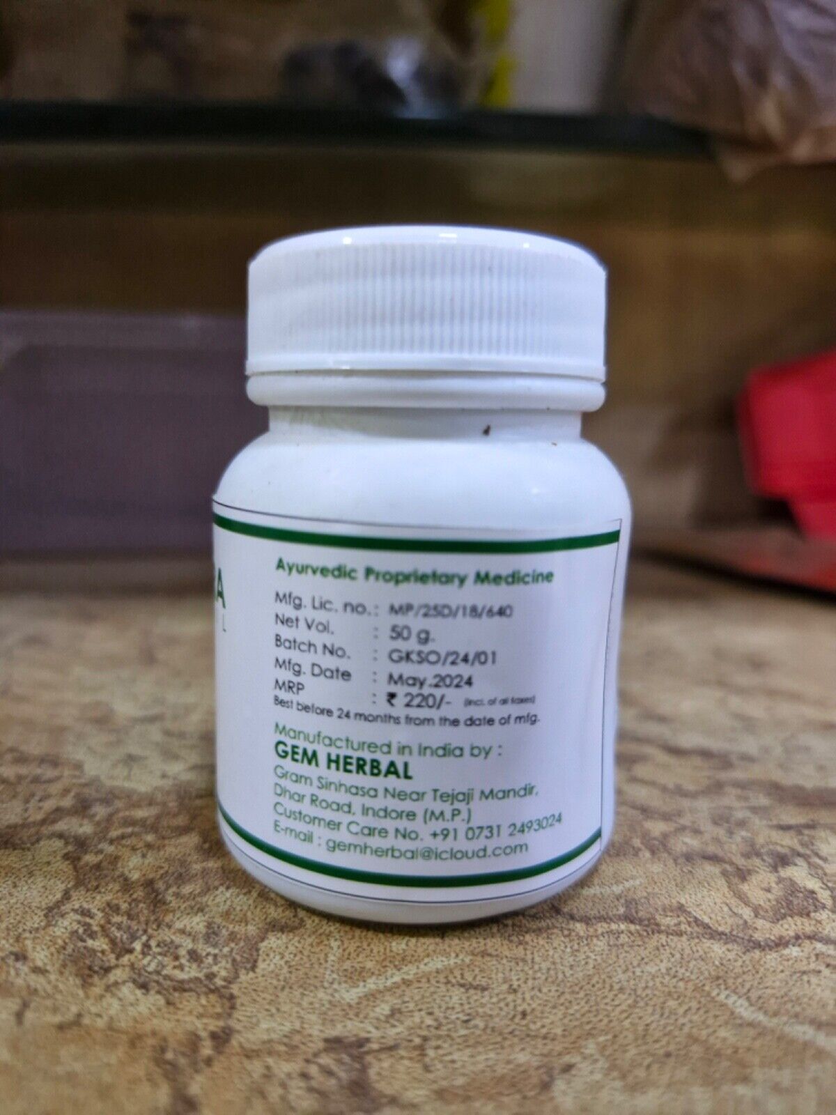 Organic Gem Khakra Special Pain-Relief Oil - 50 Gms | Herbal Remedy for Pain
