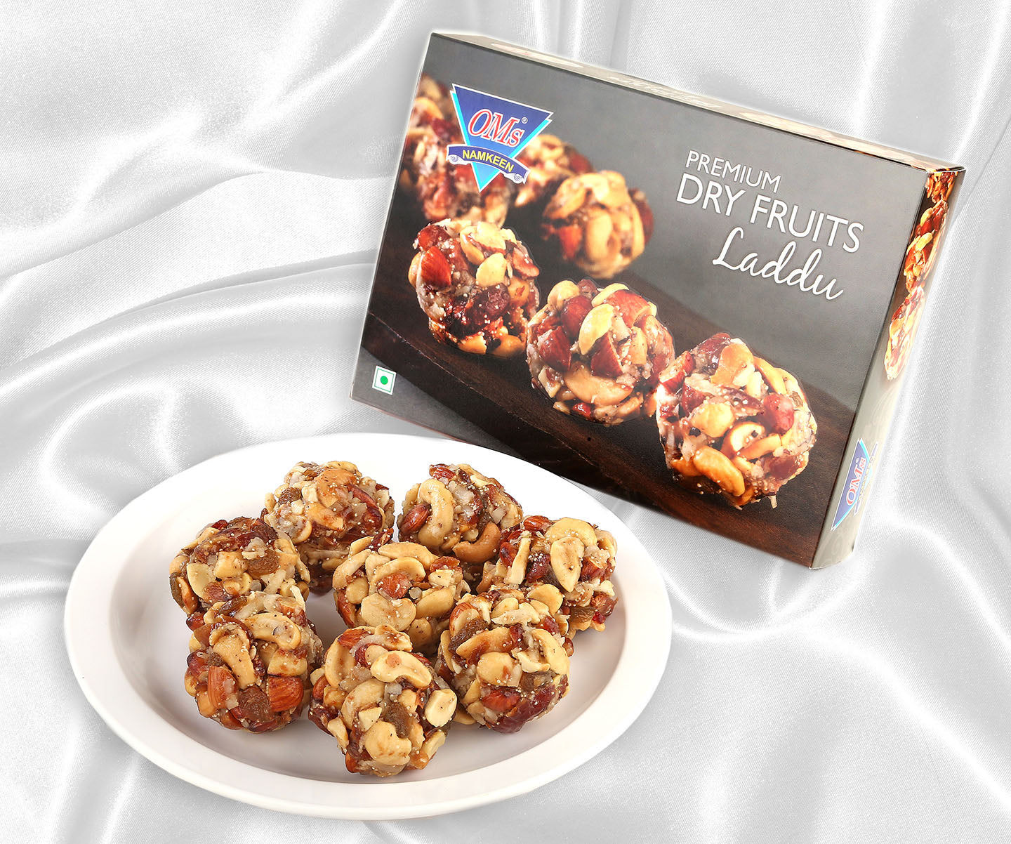 OM's Namkeen Premium Dry Fruit Laddu - 500g | Rich, Nutritious & Irresistibly Delicious Treat