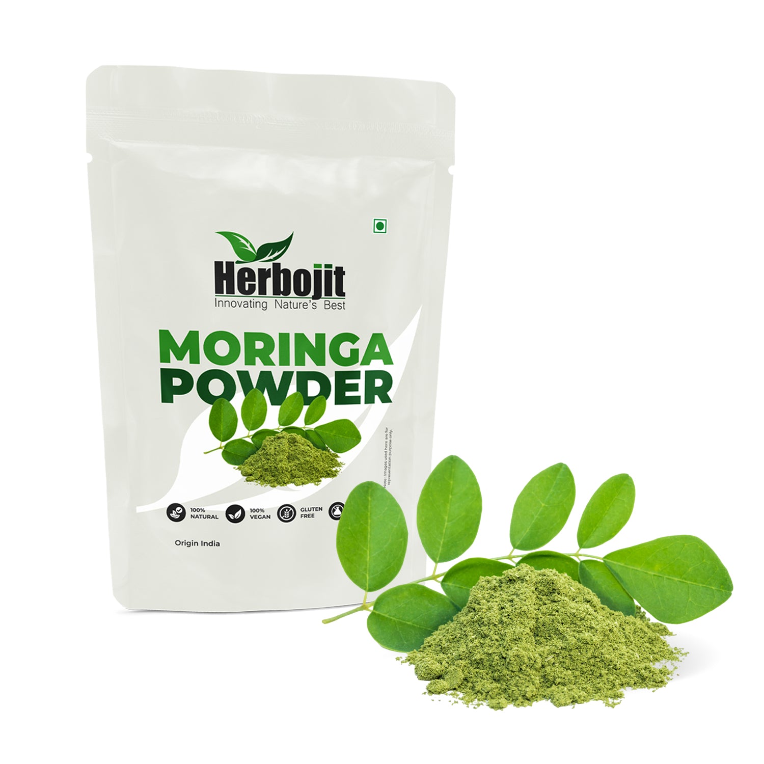 Herbojit Moringa Powder - 100% Natural & Vegan, Gluten-Free, 250g | Rich in Antioxidants, Vitamins & Minerals, No Preservatives, Superfood for Energy & Immunity