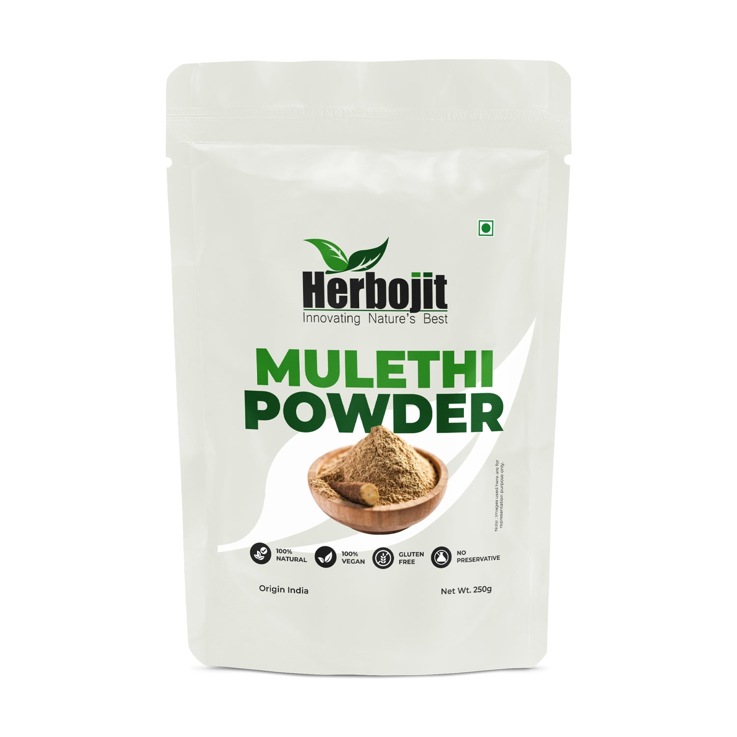 Herbojit- Mulethi Powder 250g - 100% Natural, Vegan & Gluten-Free | No Preservatives | Premium Licorice Root Powder from India - Alchemy Tradex
