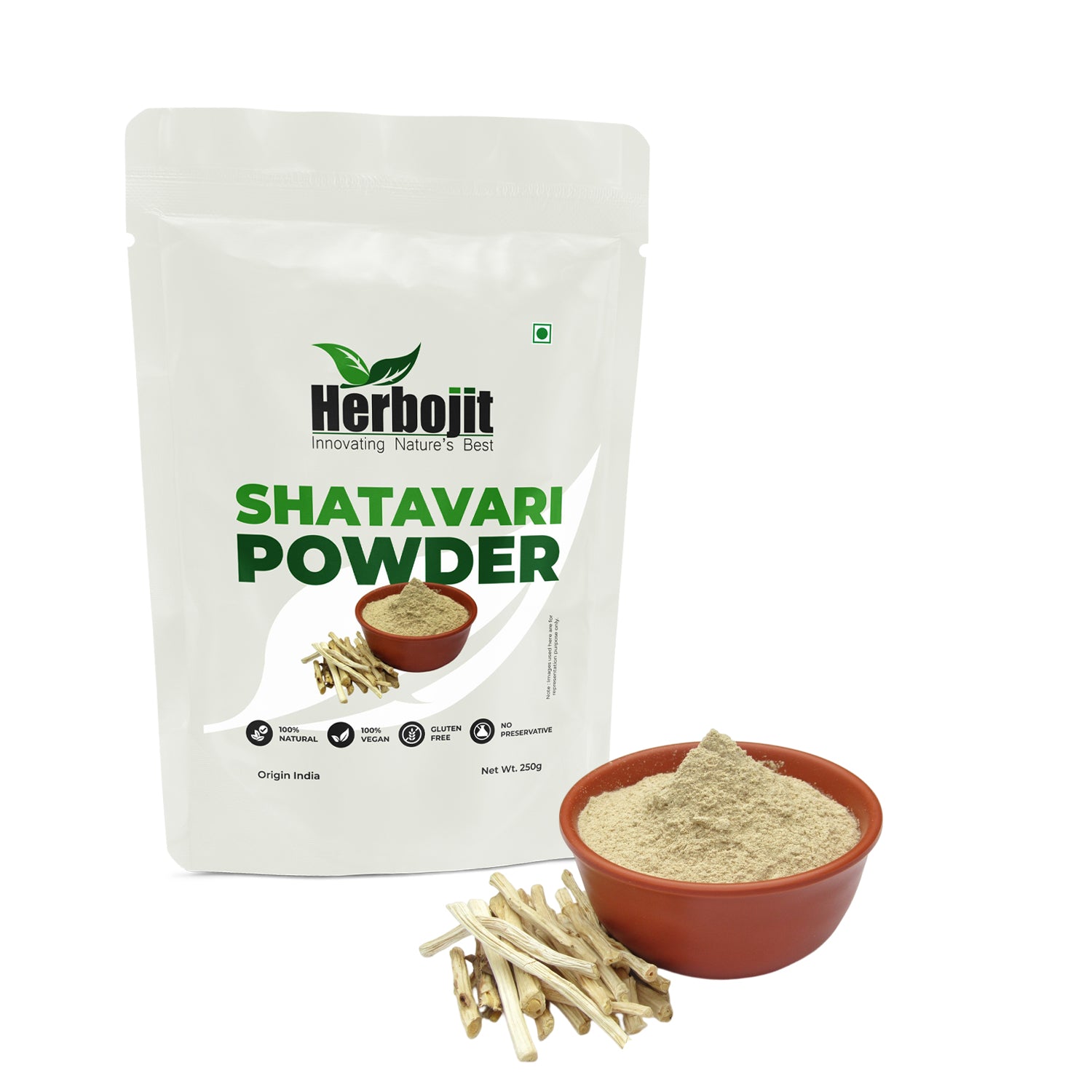Herbojit Shatavari Powder 250g - 100% Natural, Vegan & Gluten-Free | No Preservatives | Premium Ayurvedic Herb from India - Alchemy Tradex