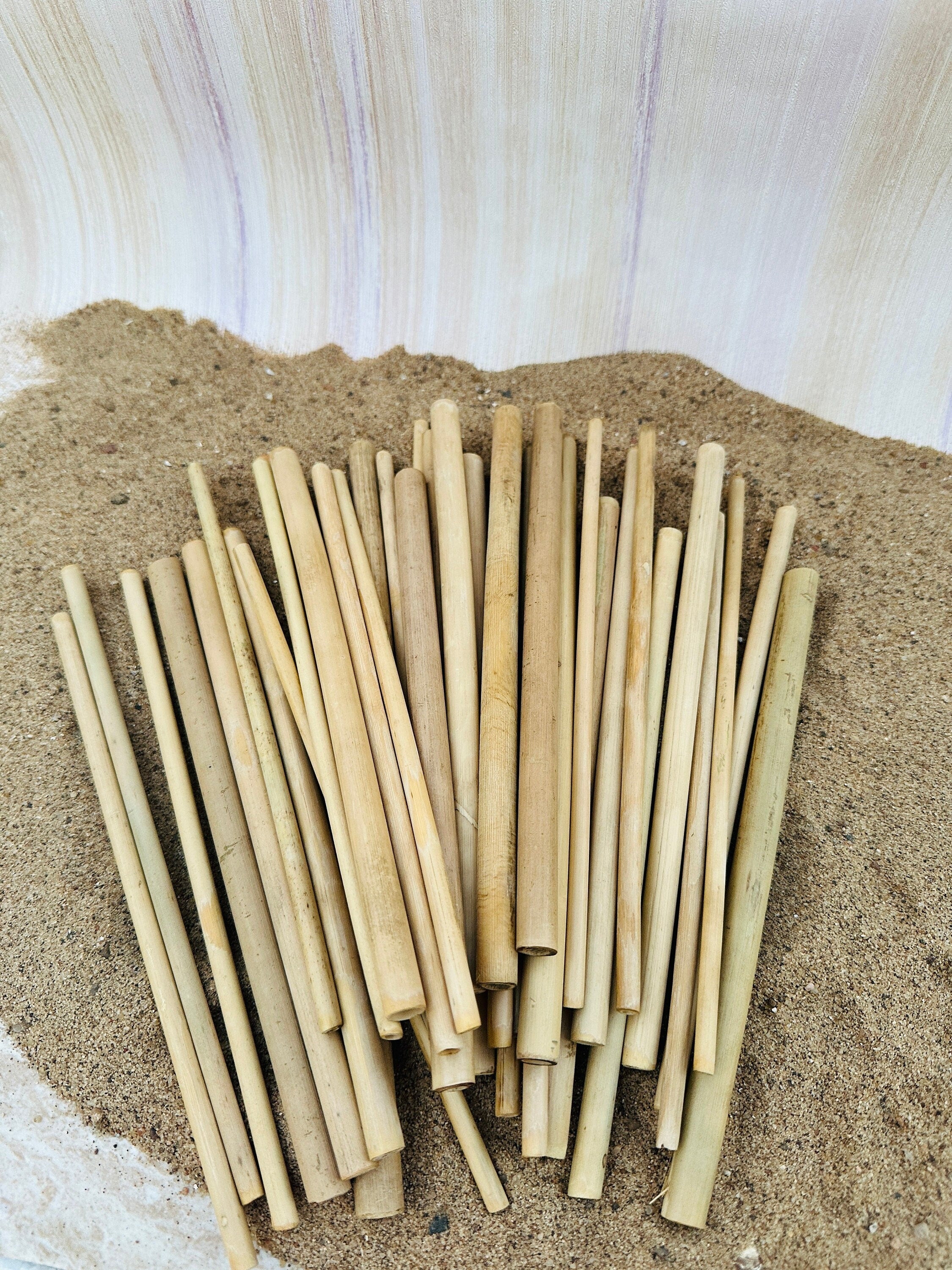 Handmade Natural Bamboo Straw | Eco-Friendly & Organic | Sustainable Kitchenware | Decorative Gift | Reusable with Cleaner - Alchemy Tradex