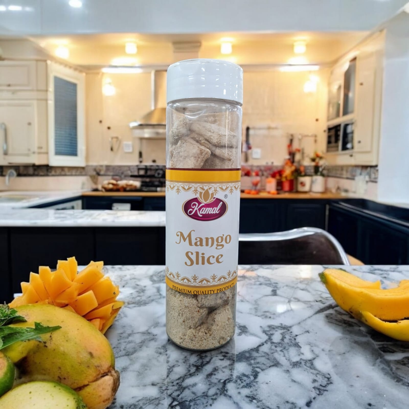 Kamal's Mango Slice - Sweet & Tangy Dried Mango (Pack of 5, 100g Each)